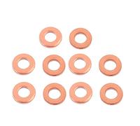 sourcing map 10pcs 6mmx10mmx1mm plat Bague cuivre Rondelle joint étanchéité attache