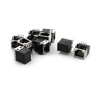 sourcing map 10PCS 8 RJ45 8P8C Port Embase Jack Femelle 18mm réseau LAN