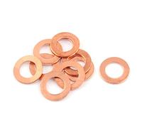 sourcing map 10pcs 8mmx14mmx1mm plat Bague cuivre Rondelle joint étanchéité attache