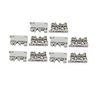 sourcing map 10pcs ASK1EN support fusible support rail DIN bornier 500V 4mm2 câble gris