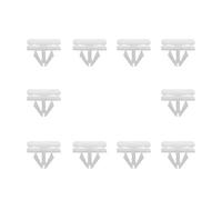 sourcing map 10Pcs Auto Blanche Corps Rivet Plastique Aile Clip Fixation Pare-Choc pour Ford
