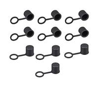 sourcing map 10pcs BNC Silicone Protecteurs Capuchon Porte Couvercle Anti Poussière Noir