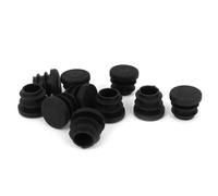 SOURCING MAP 10Pcs Bouchon Pied Chaise Embout Capuchon Jambe Table Meuble Protection Rond Noir 16mm Dia Plastique Patins Pied