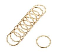 sourcing map 10Pcs Boucle Anneau 20mm Métal Doré | pour Sangles Sacs Ceintures Bricolage Artisanat