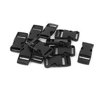 sourcing map 10pcs Boucle Attache Sangle Plastique côté Fermoir déclenchement Rapide 5/8"