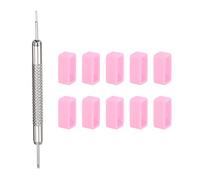 sourcing map 10pcs Boucle Montre Bracelet 16mm Caoutchouc Montre Porte Attache Anneaux Support avec Ressort Barre Outil pour Montre Bracelet Réparation, Rose
