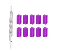 sourcing map 10pcs Boucle Montre Bracelet 16mm Caoutchouc Montre Porte Attache Anneaux Support avec Ressort Barre Outil pour Montre Bracelet Réparation, Violet