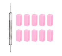 sourcing map 10pcs Boucle Montre Bracelet 20mm Caoutchouc Montre Porte Attache Anneaux Support avec Ressort Barre Outil pour Montre Bracelet Réparation, Rose