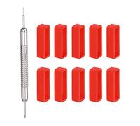 sourcing map 10pcs Boucle Montre Bracelet 26mm Caoutchouc Montre Porte Attache Anneaux Support avec Ressort Barre Outil pour Montre Bracelet Réparation, Rouge