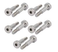 sourcing map 10pcs Boulon D'épaule 5mm Ø 12mm long épaule filetage M4