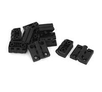 sourcing map 10pcs Charnière en plastique renforcé Armoire 48x48mm à roulement à billes Noir
