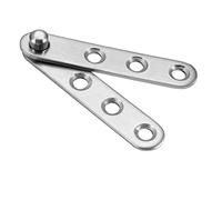 sourcing map 10pcs Charnière Pivot Porte Placard Armoire 58mmx11mmx9mm Acier inoxydable rotatif 360