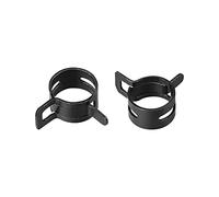 sourcing map 10pcs Collier de serrage en acier au manganèse 12 mm de diamètre intérieur pour tuyau de 12,5 à 13 mm OD noir pour tuyau de carburant en silicone Clips à ressort