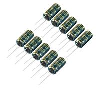 sourcing map 10pcs condensateur électrolytique aluminium faible ESR 1000UF 25V 105°C 3000H 10x20mm