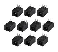sourcing map 10pcs Connecteur de Prise d'alimentation Fiche Jack DC-003 3.5mmx1.3mm DC 3 Broches Femelle Socket