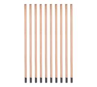sourcing map 10pcs Copper Enrobé Gougeage Carbone 10x355mm Carbone Gougeage Cannes Électrodes pour Découpage et Gougeage Métals