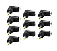 sourcing map 10pcs DC Puissance Connecteur Adaptateur 90 Degré Angle 4.0mm x 1.7mm Mâle Bouchon à 5.5mm x 2.1mm Femelle Jack Coupleur Convertisseur ou Portable CCTV Caméra éclairage Bande