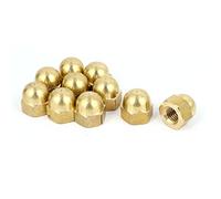 sourcing map 10Pcs Écrou Borgne Laiton M10 Hexagonal Dôme Clou Décoratif pour Vis Boulon