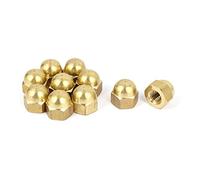 sourcing map 10pcs Écrou Borgne Laiton M8 Hexagonal Dôme Clou Décoratif pour Vis Boulon