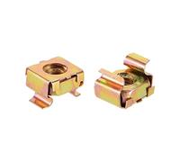 sourcing map 10pcs Écrous à cage pour armoire de rack de serveur acier au carbone zingué jaune Zinc jaune M6