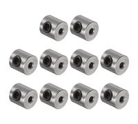 sourcing map 10Pcs Ensemble de Colliers de Serrage à Vis de 2 mm D'Alésage en Acier Inoxydable, 7 mm de Diamètre Extérieur, 7 mm de Largeur, Collier de Roue D'Arrêt du Train D'Atterrissage