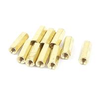 sourcing map 10pcs Entretoises hexagonales M3 x 15 mm Filetage femelle femelle Laiton
