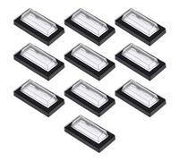 sourcing map 10pcs Étanche Boîte Interrupteur Couvercle Capuchons Protection Clear Noir Rectangle Splash pour Bateau Interrupteur à Bascule