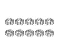 sourcing map 10pcs Fil Filetage Inserts M4 x 0.7 1D 4mm Fil Fileté Manchon | 304 Inox Acier, Hélicoïdal Bobiné