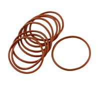 sourcing map 10Pcs Flexible Silicone Joint Torique Joint d'étanchéité Rondelle 52mm x 58mm x 3mm