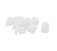 sourcing map 10pcs Glisseur Rail Rideaux Roulette Crochet Roue Rideaux Coulissant Poulie pour Fenêtre Voilage en plastique Blanc