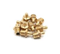 sourcing map 10Pcs Graisseur Droit M12 x 1,5 Laiton Filetage Graisseur Raccord Nipple pour Auto