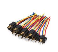 sourcing map 10Pcs H4 Ampoule lampe FogLumière faisceau connecteur mâle Voiture Adapeter Socket