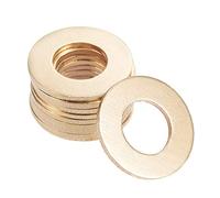 sourcing map 10pcs Joint Cuivre 12,5mm x 24mm x 1,5mm rondelle plate en laiton joint laiton pour boulon à vis