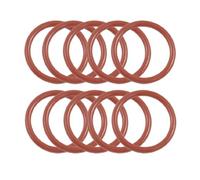 sourcing map 10pcs Joint Torique 25mm épaisseur 2,5 mm de diamètre extérieur de silicone rouge foncé joint joint d'huile