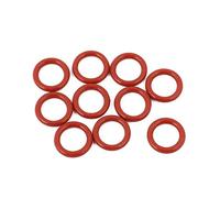 sourcing map 10pcs Joint torique 9mm x 1.5mm joint en caoutchouc de silicone bague d'étanchéité résistant à la chaleur rouge