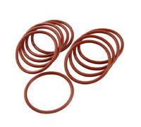 sourcing map 10pcs Joint Torique anneau silicone industriel rondelles étanchéité 42mmx48mmx3mm