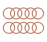 sourcing map 10pcs Joint Torique Bague étanchéité O anneau silicone 50mmx43.8mmx3.1mm VMQ rouge