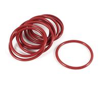sourcing map 10pcs Joints toriques 46 x 40 x 3 mm en caoutchouc O Type joint d'étanchéité œillets rouge