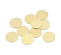 sourcing map 10pcs Laiton Estampage Blanc Rond Métal Bricolage Étiquette pour Artisanat, Pendentif Décoration 16mm