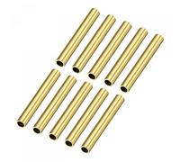 sourcing map 10Pcs Laiton Tube 4mm OD x 0.5mm Paroi T x 30mm L | Artisanat Tubes pour Maison Décoration, Bricolage Artisanat