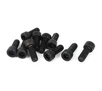 sourcing map 10pcs M10 x 25 mm Vis à tête cylindrique à six pans creux hexagonale Boulons Pas de 1,5 mm