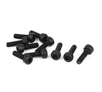 sourcing map 10pcs M3 x 10 mm vis à six pans creux hexagonale boulon 12,9 acier allié