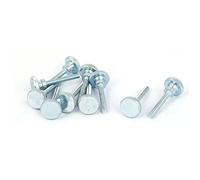 sourcing map 10pcs M3x20mm Acier Au Carbone Étape Vis À Main Plat | Tête Moletée Pouce Boulons, Vis Moletée