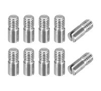 sourcing map 10Pcs M4 x 10mm Goupille Cylindrique Fendue en Acier Inoxydable 304, Goupille de Localisation à Filetage Externe pour Armoires de Meubles
