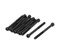 sourcing map 10pcs M4 x 50 mm Vis à Tête Cylindrique Hexagonale Six Pans Creux Boulon en Acier Allié 12,9 grade DIN912 Noir