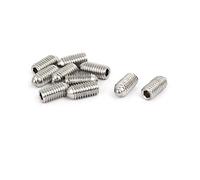sourcing map 10pcs M5x10mm vis à ressort prise hexagonal vis sans tête | à bille, 304 acier inoxydable