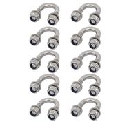 sourcingmap 10pcs M6 fil 304 Round Bend U Bolt tuyau 12mm Dia extérieur