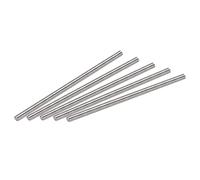 sourcing map 10Pcs M6 x 130mm Entièrement Tige Filetée 304 Inox Acier Droite Main Fil M6-1.0 Fil Pas