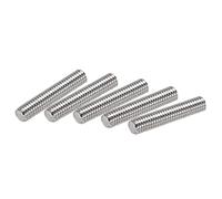 sourcing map 10Pcs M6 x 30mm Tige Filetée Entièrement 304 Inox Acier Droit Main Fil M6-1.0 Fil Pas