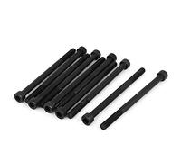sourcing map 10pcs M6 x 90mm 12.9 alliage hexagonale vis à tête à six pans